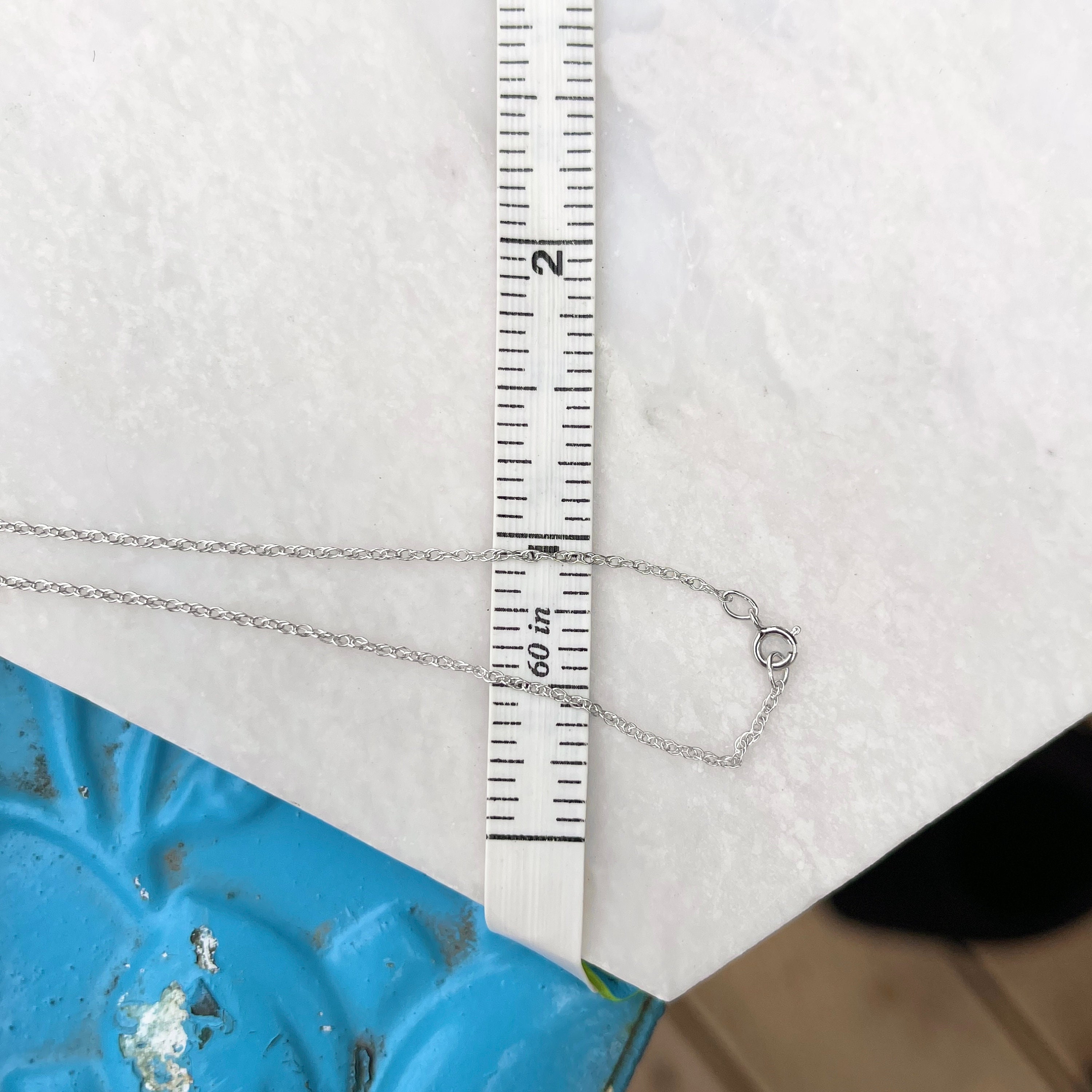 Solid 14k White Gold .95mm Box Foot Chain Ankle Bracelet Anklet 並行輸入品