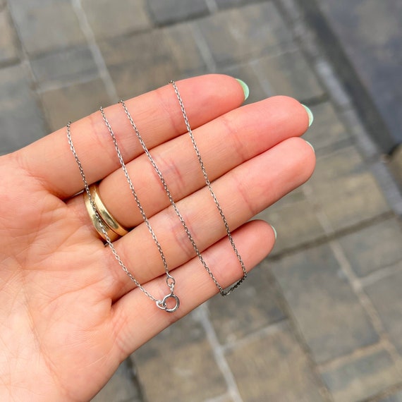 Sterling Silver 1mm Wide Cable Necklace Chain - Various Lengths Sterling Silver 1mm Wide Cable Necklace Chain - Various Lengths