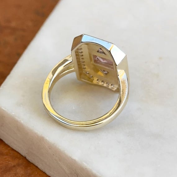 Silver-Plated Rectangle, Triangle and Round Pink … - image 8