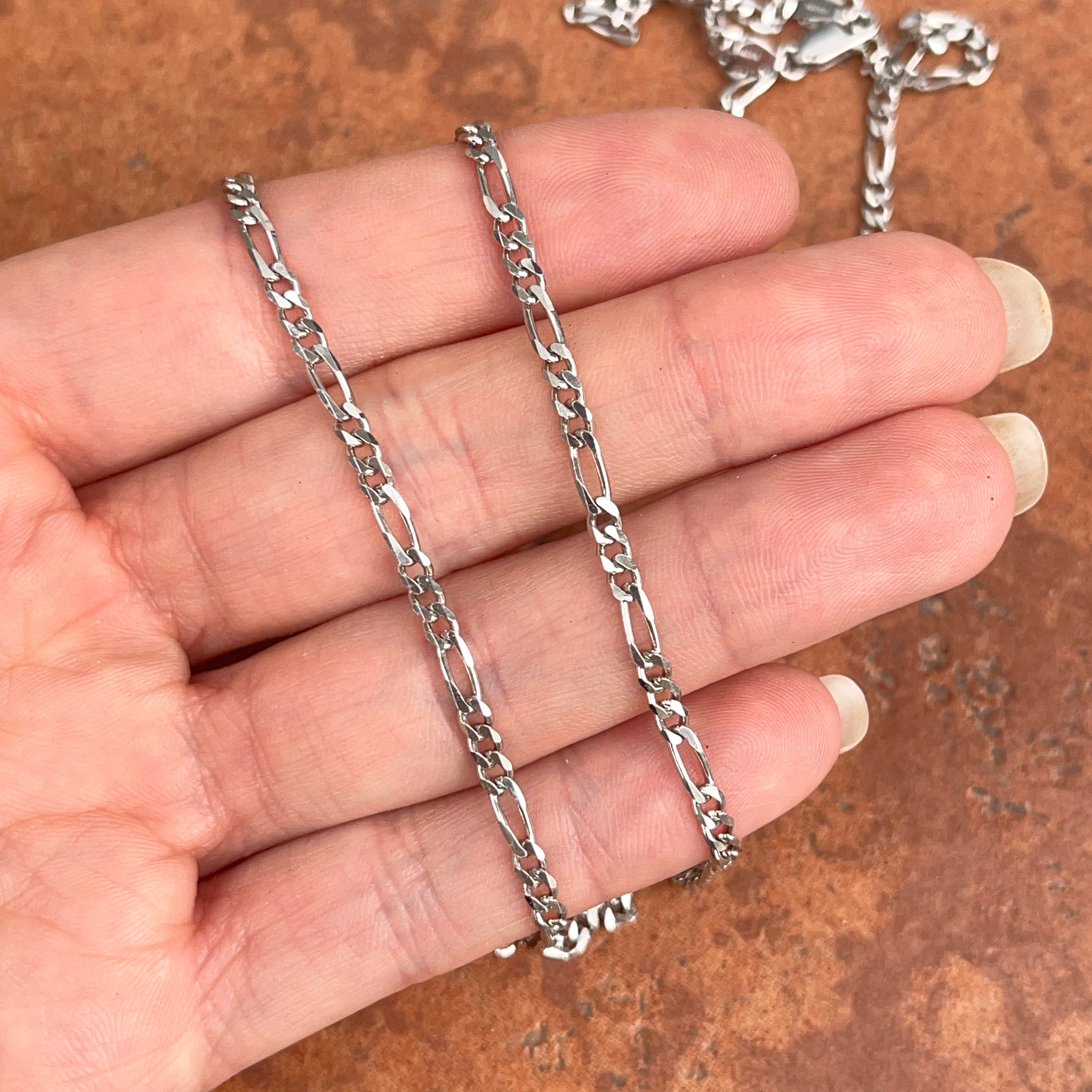 Sterling Silver Figaro Chain Necklace – Austin Down to Earth