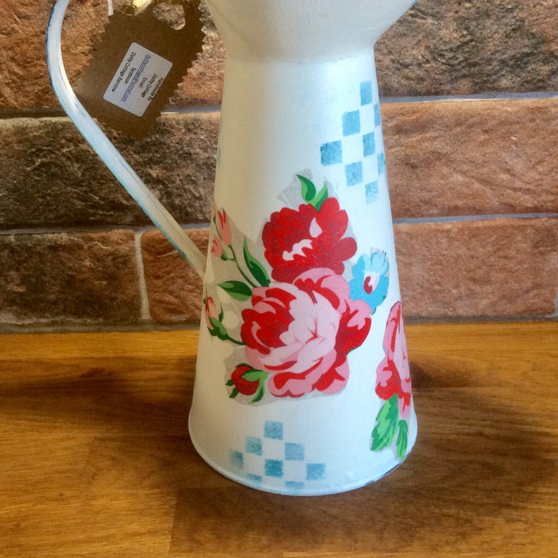 Metal Pitcher Jug. Painted Decorative Pitcher Jug. Flower Jug. Etsy UK