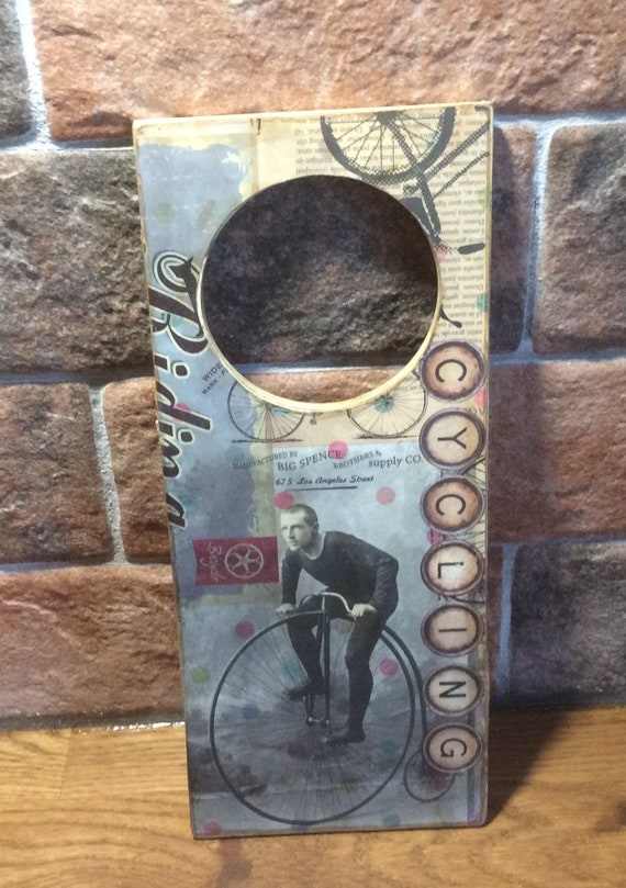 Decorative Door Handle Hanger Decoupaged Door Decor Home Etsy
