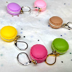 マカロン：ステッチマーカー - 進捗管理用品 - かぎ針編みと編み物 - 2個セット -