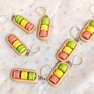 Macarons : Stitch Markers - Progress Keepers- Notions - Crocheting and Knitting -Set of 2 -