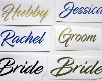 Custom name decal for wine glass / DIY Decal.