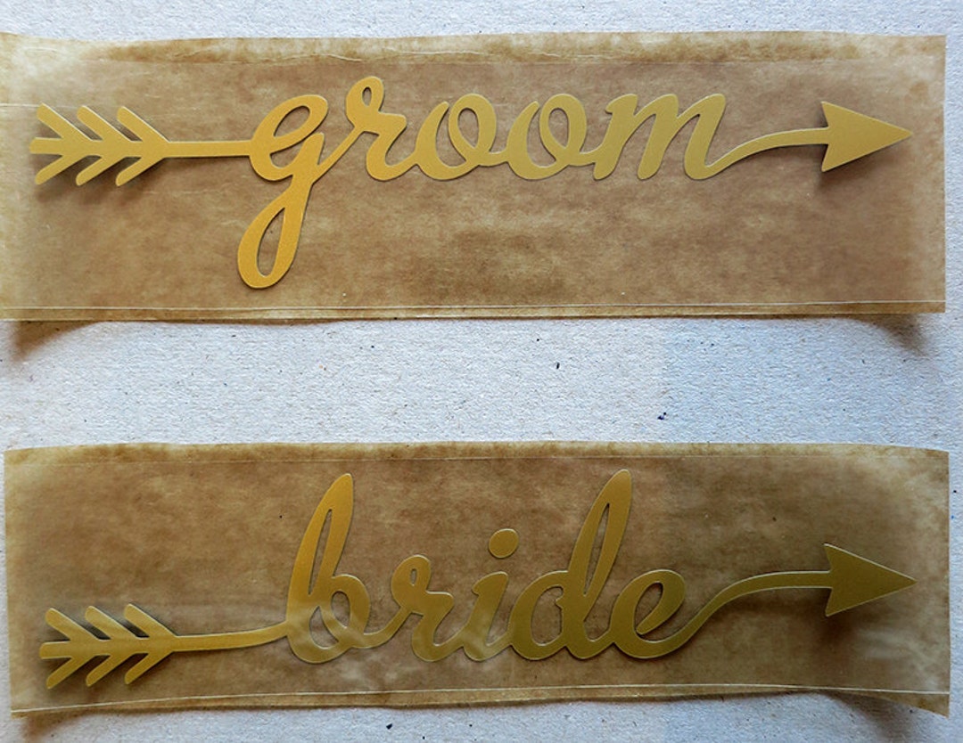 Bride /groom Iron on Decaldiy Heat Transfer Vinyl Decal. Etsy