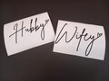 Wifey/Hubby Iron On Vinyl Decal,T-shirt transfer. product logo