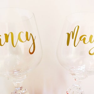 Custom name decal for wine glass / DIY Decal.