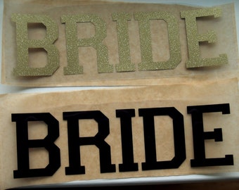 Bride /Groom Iron On decal, HTV decal for t-shirt.