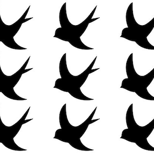 Set of 20 x  Swallow bird vinyl decals/stickers.Bird Decal.