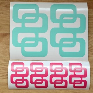 6 X Mid Century Decal,Retro  decals. Mid century decor.