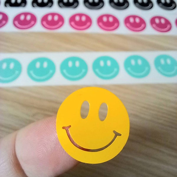 30 X Smile face Stickers, Emotion Vinyl Decal,