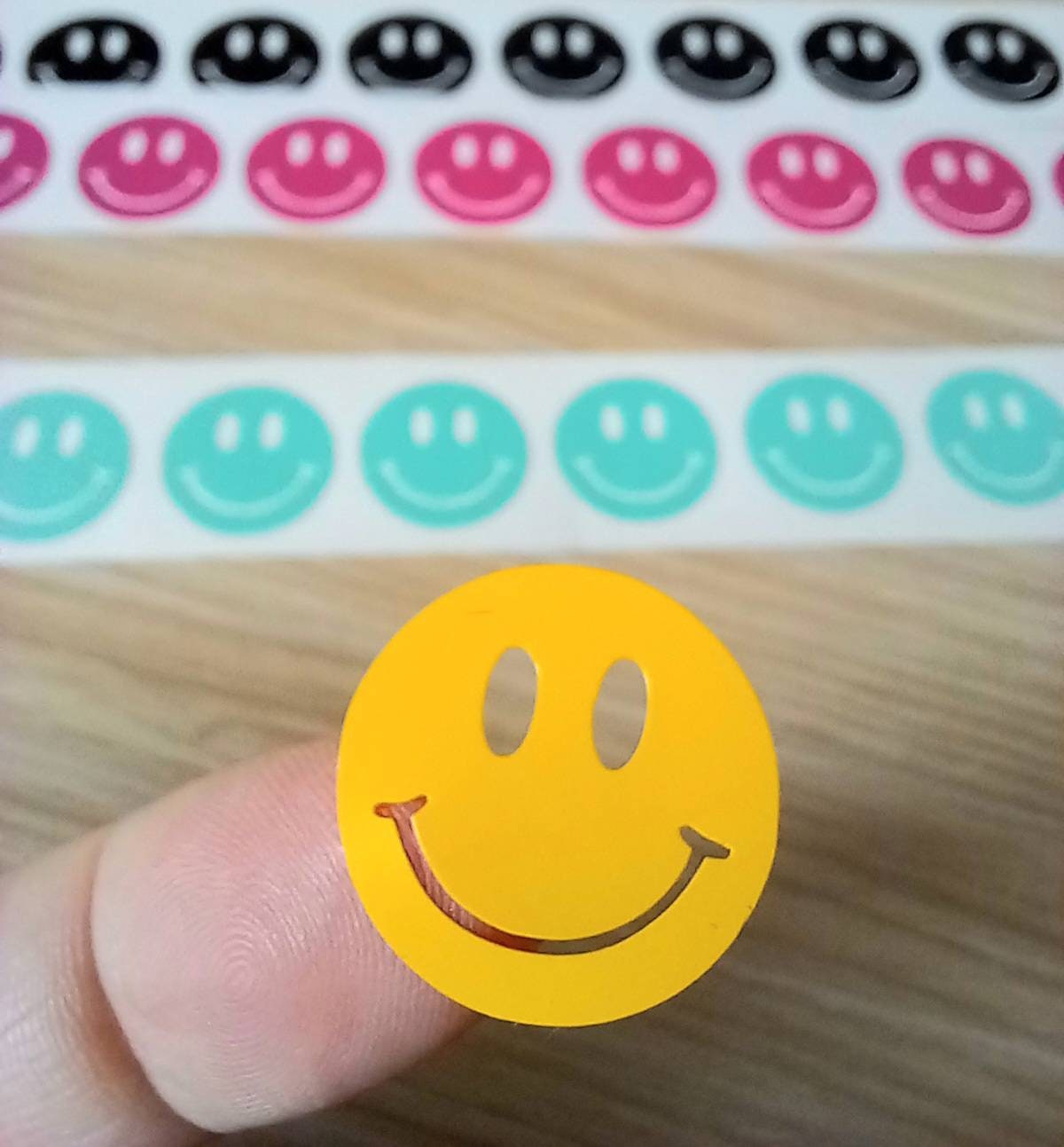 30 X Smile face Stickers, Emotion Vinyl Decal,