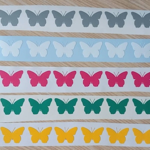 Set of 20 x  butterfly vinyl decals/stickers.Butterfly baby shower decor.