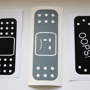 Band-Aid Vinyl Car Decal /Angry band aid decal.