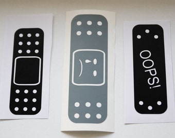 Band-Aid Vinyl Car Decal /Angry band aid decal.