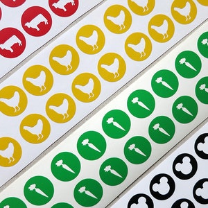 Menü Aufkleber,Mahlzeit Wahl Aufkleber,Speisewahl Aufkleber,Tisch Aufkleber,Platzkarten Aufkleber,DIY,Essen Symbol.