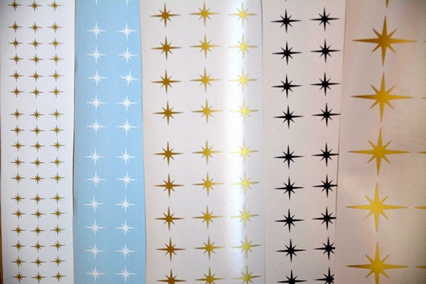 30 X Star Stickers, Vinyl Decal,retro Starburst Decals. - Etsy