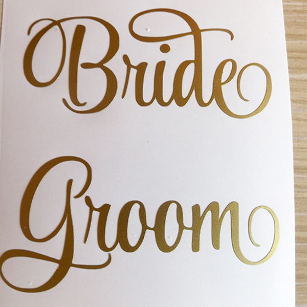Bride and Groom Decal, Mr and Mrs Decal for Cups, Wedding Decal, Wine Glass Decal.
