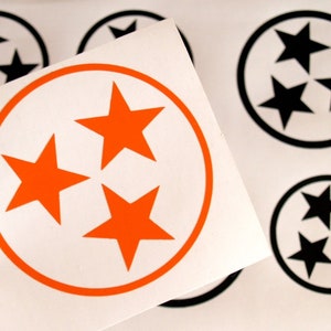 2 x Tennessee Tristar-vinylsticker.