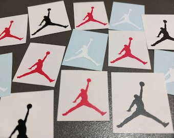 Set of 12 Jordan decals/stickers .Jumpman Vinyl Decals.Sport Decal.Basketball decal.