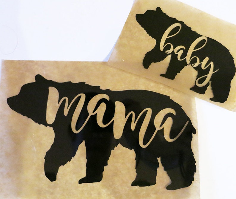 DIY Iron on Bear Family Decalsmama Bearbaby Bearpapa - Etsy