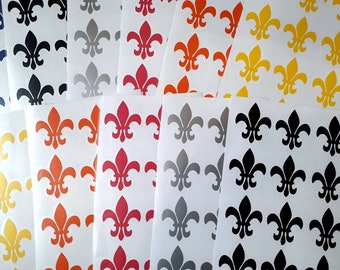 20 x Fleur de lis Party Stickers, Vinyl Stickers, DIY decals.