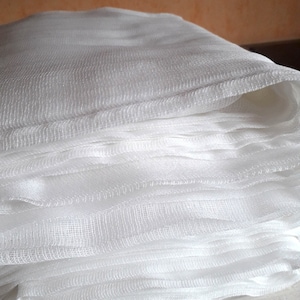 White Cotton Cheesecloth,Gauze table runner, cheesecloth fabric.