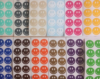 24 X Smile face Stickers, Emotion Vinyl Decal,