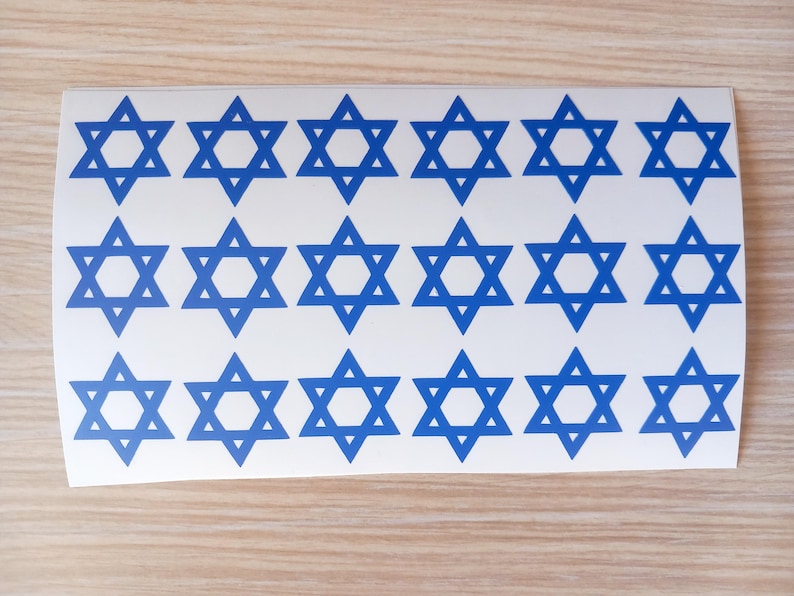 20 X Star of David Stickers, Jewish Star Decals. - Etsy