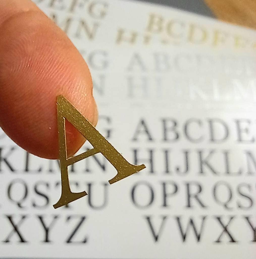 Metal Letters for Crafts, Small 11 Gauge Steel Letters Slab Font