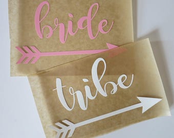 Bride /Tribe iron on decal,Bridal party iron on transfers for T shirt.