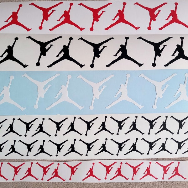 Set of 12 Jordan decals/stickers .Jumpman Vinyl Decals.Sport Decal.Basketball decal.