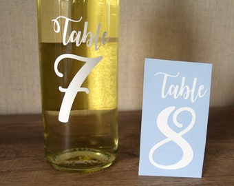 Vinyl Table Numbers.Wine bottle numbers.