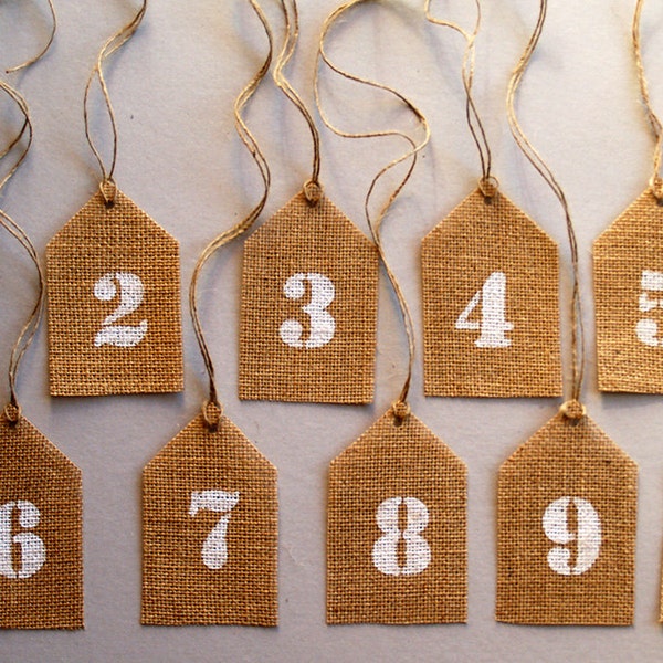 Burlap Table Numbers - Etsy