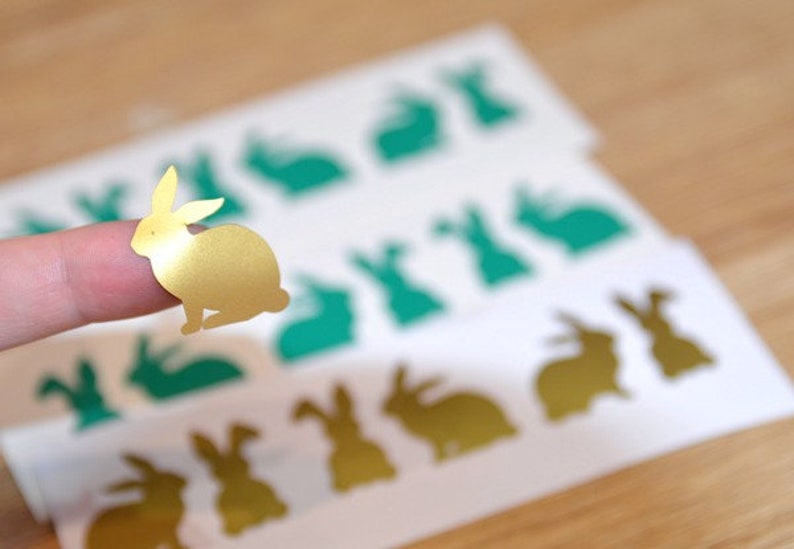 30 X Rabbit Vinyl Decal,easter Decals,bunny Stickers. - Etsy
