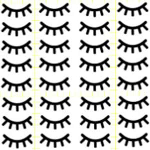 30 paar vinylstickers Sleepy Eyes, wimperstickers, wimpersstickers.