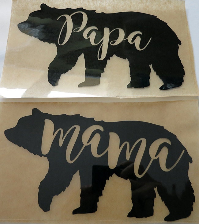 DIY Iron on Bear Family Decalsmama Bearbaby Bearpapa | Etsy
