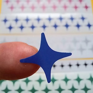 30 X Star Stickers, Vinyl Decal,Retro Starburst decals.