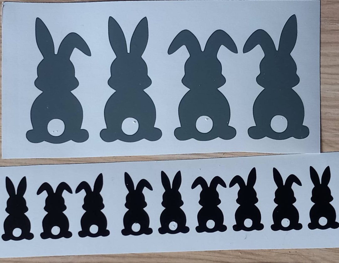 30 X Rabbit Vinyl Decal,easter Decals,bunny Stickers.easter Party Decor ...