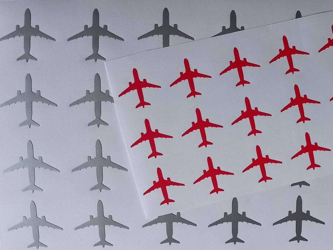 20 X Airplane Stickers, Airplane Vinyl Decal, - Etsy Australia