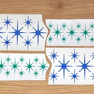 Star Stickers, Vinyl Decal,Retro Starburst decals.Border decal.