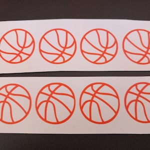 Set mit 20 Basketball-Aufklebern, Ball-Vinyl-Abziehbilder.