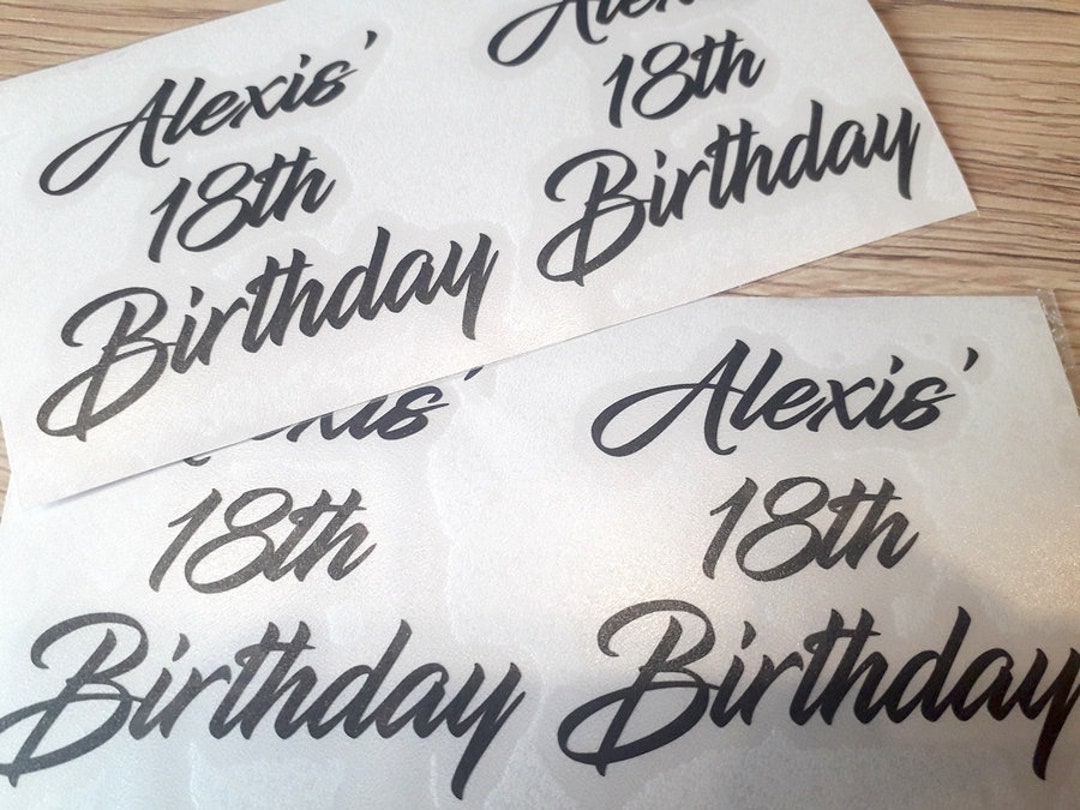 Happy Birthday Vinyl Decal/sticker. Etsy