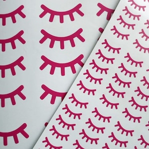 30 paires d'autocollants en vinyle Sleepy Eyes, autocollants de cils, autocollants de cils.