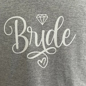 Bride Iron On decal,Wedding decal for t-shirt.Wedding gift.