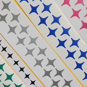 30 X Star Stickers, Vinyl Decal,Retro Starburst decals.