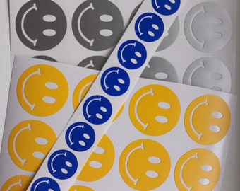 20 X Smile face Stickers, Emotion Vinyl Decal,