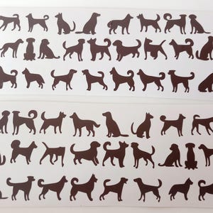 50 autocollants en vinyle pour petit chien, cadeau pour amoureux des chats, silhouette de chat, décoration de chat.