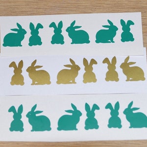 30 adesivi in vinile a forma di coniglio, adesivi pasquali, adesivi a forma di coniglietto.